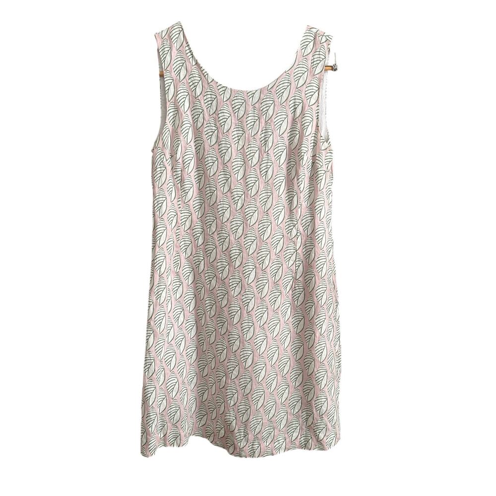 HIHO | Pink and Green Shell Print 100% Linen Ginnie Shift Dress | Size 8